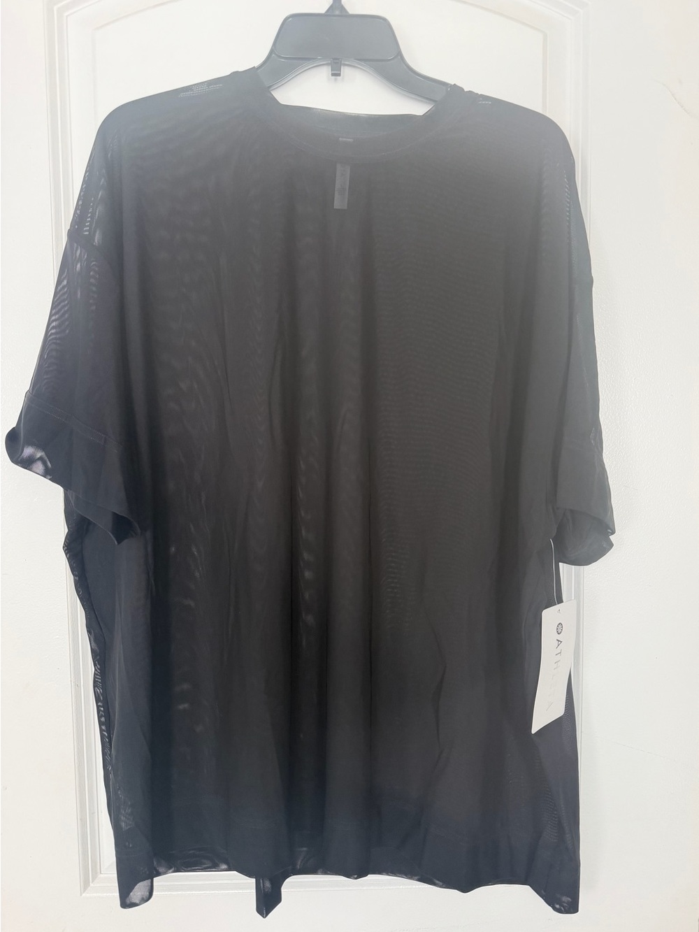 Women’s Black Sheer Short Sleeve Shirt